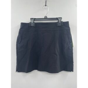 NWT Swing Control 17" Golf Skort Women's 8 Black Pull-On Slash Pockets Athletic